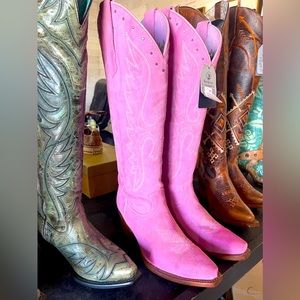 Pink Mia Victoria Gamuza Pink Tall Cowgirl Boot